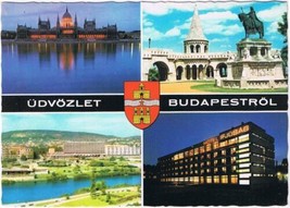 Hungary Postcard Budapest Multi View Hotel Ifjusag - £2.32 GBP
