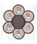 Earth Rugs TNB-508 Snowman Trivets in a Basket 10&quot; x 10&quot; - £62.05 GBP
