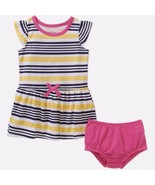 Healthtex Baby Girl Flutter Sleeve Tie Waist Knit Dress W Bloomers Size ... - €8,46 EUR