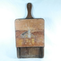 Wooden Dust Pan Homestead Painting Vintage Wall Hanging Country Farmhous... - £17.83 GBP
