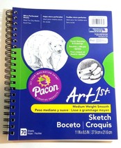 Pacon Art 1st SKETCH BOOK DIARY, 60 lb, 11 x 8.5, White, 70 Sheets - $9.48
