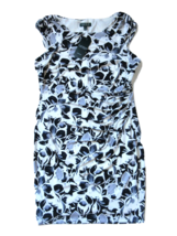 NWT LAUREN Ralph Lauren Koriza Montero Grey Black Floral Matte Jersey Dress 16 - $42.00