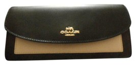 Coach Multicolor Clutch F56494 Crossgrain Leather Slim Envelop Wallet - £100.59 GBP
