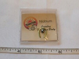 Technotribe 16 Guage Small Tear Drop Niobium Body Piercing Yellow NOS - £14.23 GBP