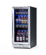 15 Inch 100 Can Built-in Freestanding Beverage Cooler Refrigerator with ... - $1,159.41 CAD