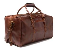 Full Grain Leather Duffel Bag, Personalized Leather Weekender Travel Duffle Bag - £158.87 GBP