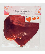 Happy Valentine&#39;s Day red foil heart cutouts 3 sizes 15 pack crafts deco... - €2,54 EUR