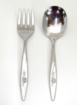 Vintage Oneida My Rose Baby Utensil Set Fork and Spoon - $9.89