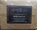 Hotel Style 600 Thread Count 100% Luxury Cotton Sheet Set, Full, Clay Beige - $38.60