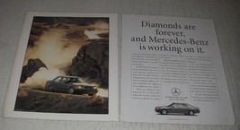 1991 Mercedes-Benz Car Ad - Diamonds are forever, Mercedes-Benz is working on it - £14.58 GBP