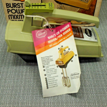 Sunbeam Mixmaster Burst Of Power Mixer 3-72 Avacado 1976 Vintage Motor U... - $28.97