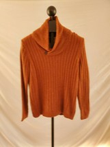 NWT Tasso Elba Rust Orange Cotton Sweater Mens Size Medium - £15.56 GBP