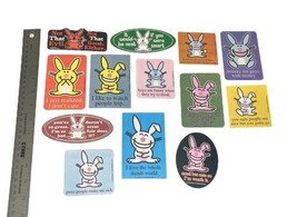 Happy Bunny Series 4 Vending Machine 13 Sticker Lot- Complete Set - Jim ... - £15.80 GBP