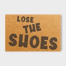 &quot;Lose The Shoes&quot; Welcome Coir Mat 24x16&quot; Outdoor Non-Slip Coconut Fiber Doormat - £36.74 GBP
