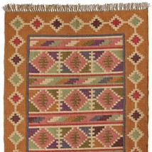 Wool Jute Handmade Vintage Handwoven Handloom Oriental Accent Kilim Area Rugs - £51.19 GBP+