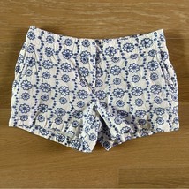 Vineyard Vines Eyelet Classic Shorts Blue White sz 0 - $29.02