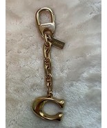 Authentic COACH Gold "C" Bag Charm/Key Chain - $94.05