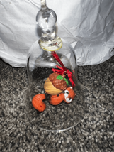 Squirrel and Acorn Glass Bell Christmas Ornaments Vintage Hallmark-Lot o... - £9.75 GBP