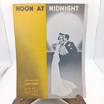 Vintage 1930s Sheet Music &quot;Noon At Midnight&quot; By Lou Holzer &amp; Harry Kogen - £11.49 GBP