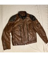 La Matta Men’s Biker Brown Leather Jacket Italy Size 52,US L - $129.03 CAD