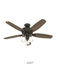 Hunter Osbourne 54 in. LED Indoor Noble Bronze Ceiling Fan with Light Kit - $170.99