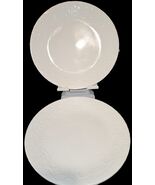 SET OF 4 Corelle BELLA FAENZA White Raised Pattern 8.5&quot; LUNCHEON SALAD P... - $331.24 MXN