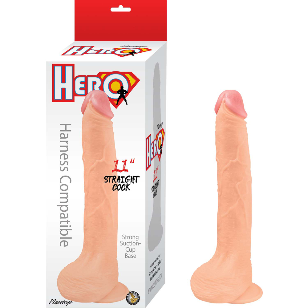 Hero 11&quot; Straight Cock Whte - $39.65