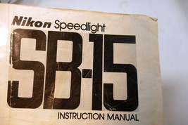 Nikon SB-15 Speedlight Flash Instructions manual guide English EN - vintage - $24.44