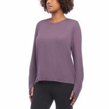 Danskin Ultimate Rib Long Sleeve Thumbhole Tee Vintage Violet  Women&#39;s S... - $307.63 MXN