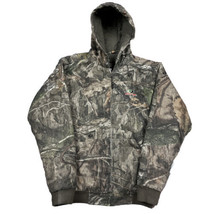 MOSSY OAK Bomber Jacket Hoodie Insulated Quilted Mens Medium Outdoors AO... - $39.59