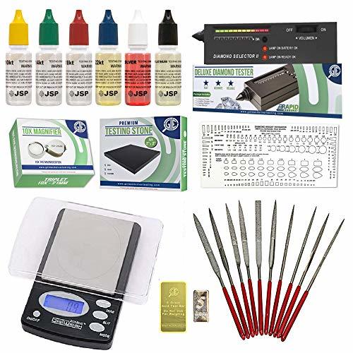 Gold Silver Platinum Diamond Jewelry Tester Appraisal Kit 10K 14K 18K 22K 24K El