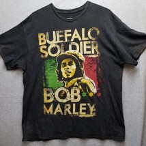 Bob Marley Buffalo Soldier Short Sleeve T-Shirt Men&#39;s L Black Jamaica Collection - £10.16 GBP