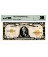 FR. 1173 1922 $10 Gold Certificate PMG AU50 EPQ (Large SN) - £888.46 GBP