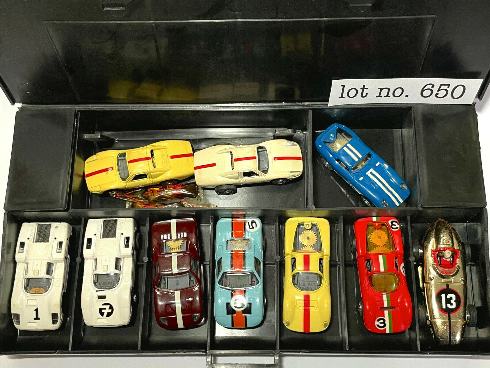 Primary image for Unused 1971 AURORA 10pc T-Jet Thunderjet 500 Collection HO SLOT CAR Lot 650 C8