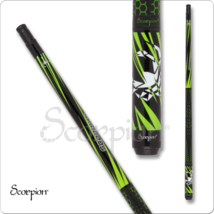 Scorpion SW33 Pool Cue Black with Green Slanted Points 19oz Free Shipping! - $188.10