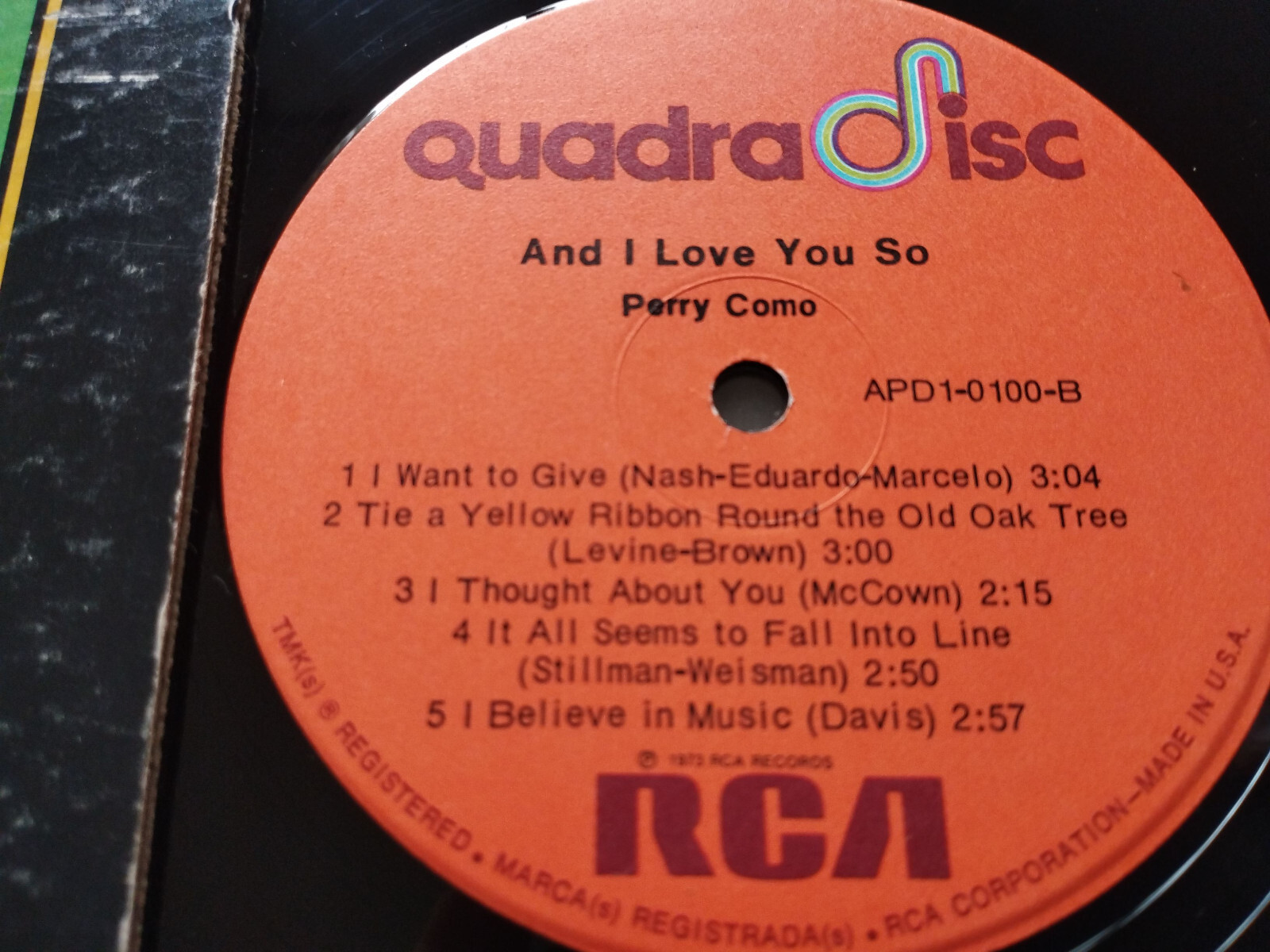 Perry como And I Love You So Rca USA Press 1973 - LP vinile 12 " VG/VG Item image 2