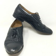 CHURCH&#39;S Handmade Prima Classe Black Leather Weave Lace Up Men Shoe Sz 7... - $128.65
