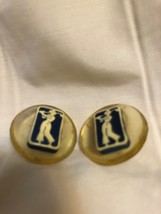 2 Vintage Bakelite Buttons of a Woman Golfer - £21.93 GBP