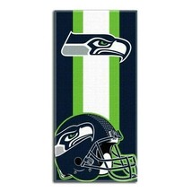 NFL Seattle Seahawks Beach Towel 30x60 - Vertical Stripes - £10.83 GBP