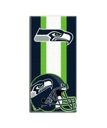 NFL Seattle Seahawks Beach Towel 30x60 - Vertical Stripes - £10.97 GBP