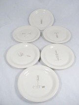  Williams Sonoma Set of Six Corkscrew Pattern Canape Dessert Appetizer Plates 6" - £39.09 GBP