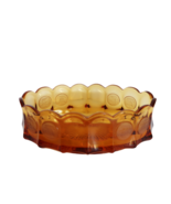 Vtg Fostoria Amber Coin Spot Glass oval candy dish  - $29.99