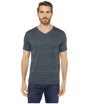 Threads 4 Thought Men&#39;s Dirt Road Stripe V-Neck T-Shirt Teal-2XL - $19.97