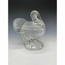 Vintage L E Smith Clear Turkey Jam Server Glass Candy Dish 7” Tall - $40.75