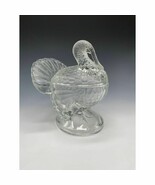 Vintage L E Smith Clear Turkey Jam Server Glass Candy Dish 7” Tall - $744.29 MXN