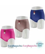 Lot 3 6 Women High Waist Full Coverage Shiny Silky Satin Brief Panties U... - $19.92+