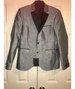 14th &amp; Union Slub Two Button Notch Lapel Extra Trim Fit Jacket SILVER sz... - $78.60 CAD