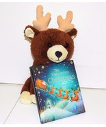 Kohl&#39;s Cares THE NIGHT BEFORE CHRISTMAS Plush Reindeer Hardcover Book NE... - £10.27 GBP