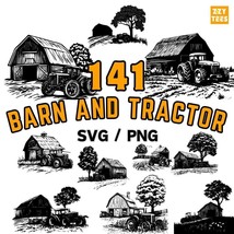 barn farm animal scene svg png file scalable vector graphics - $2.98