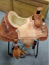 Hand-carved Premium Luxury Western Barrel Racing Saddle with matching ta... - $5,936.28 MXN+